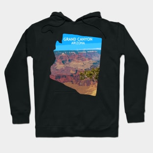 Grand Canyon Arizona map Grand Canyon photo Arizona tourism Hoodie